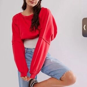 Free People Crop It Like It’s Hot Pullover NWT